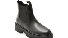 Ghete GEOX negre, D56VDA, din piele naturala