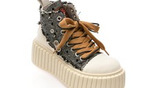 Ghete GRYXX albe, 240003, din material textil