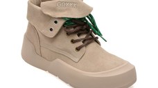 Ghete GRYXX gri, 26601, din piele intoarsa