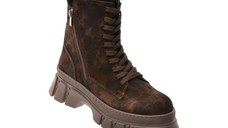 Ghete GRYXX maro, 091T113, din piele intoarsa