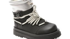 Ghete GRYXX negre, 8766, din piele naturala