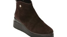 Ghete IMAGE maro 1063301 din piele intoarsa pentru confort si stil