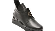 Ghete IMAGE negre, 1069344, din piele naturala