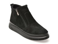 Ghete IMAGE negre, 213113, din piele intoarsa - 1