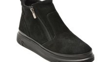 Ghete IMAGE negre, 213113, din piele intoarsa