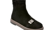 Ghete IMAGE negre, 2541842, din piele intoarsa