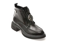 Ghete IMAGE negre, 3695030, din piele naturala lacuita - 1