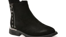 Ghete IMAGE negre, 370032, din piele intoarsa
