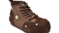 Ghete maro GRYXX 5K688 din piele naturala si material textil