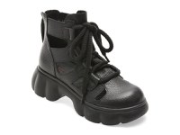 Ghete PASS COLLECTION negre, LY60003, din piele naturala - 1