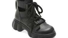 Ghete PASS COLLECTION negre, LY60003, din piele naturala