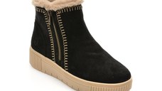 Ghete REMONTE negre, D3B70, din piele intoarsa