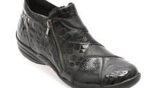 Ghete REMONTE negre, R7674, din piele naturala