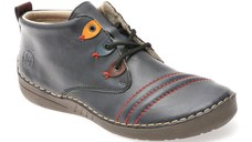Ghete RIEKER bleumarin, 52509, din piele ecologica
