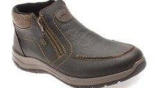 Ghete RIEKER maro, 3660, din piele naturala