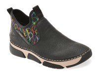 Ghete RIEKER negre, 45957, din piele ecologica - 1