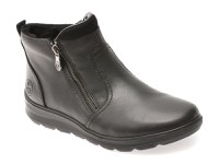 Ghete RIEKER negre, Z0060, din piele naturala - 1