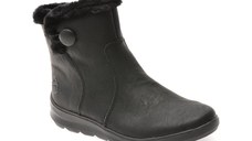 Ghete RIEKER negre, Z0080, din piele ecologica