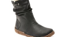 Ghete RIEKER negre, Z3771, din piele ecologica