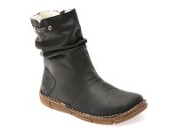 Ghete RIEKER negre, Z3771, din piele ecologica - 1