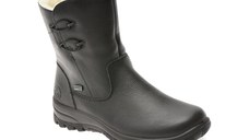Ghete RIEKER negre, Z7172, din piele naturala