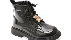 Ghete SELECTION KIDS negre, 532207, din piele naturala