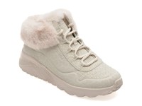 Ghete SKECHERS albe, UNO LITE, din piele ecologica - 1
