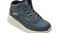 Ghete SKECHERS bleumarin, UNO LITE, din piele ecologica