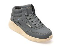 Ghete SKECHERS gri, UNO LITE, din piele ecologica - 1