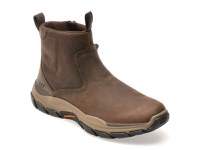 Ghete SKECHERS maro, RESPECTED, din piele naturala - 1