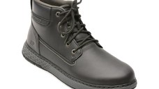 Ghete SKECHERS negre, GARLAN, din piele ecologica