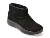 Ghete SKECHERS negre, ON-THE-GO ENCORE, din piele intoarsa - 1