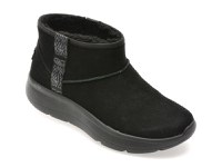 Ghete SKECHERS negre, ON-THE-GO ENCORE, din piele intoarsa - 1