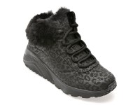 Ghete SKECHERS negre, UNO LITE, din piele ecologica - 1