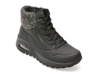 Ghete SKECHERS negre, UNO RUGGED, din piele ecologica - 1