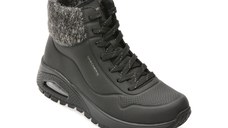 Ghete SKECHERS negre, UNO RUGGED, din piele ecologica