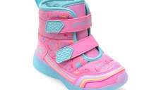 Ghete SKECHERS roz, ILLUMI-BRIGHTS, din piele ecologica