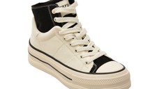 Ghete sport GRYXX alb-negru, 5719, din piele naturala