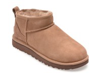 Ghete UGG maro, CLASSIC ULTRA MINI, din piele intoarsa - 1