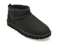 Ghete UGG negre, CLASSIC ULTRA MINI, din piele intoarsa - 1