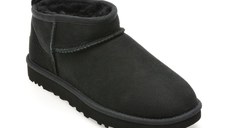 Ghete UGG negre, CLASSIC ULTRA MINI, din piele intoarsa