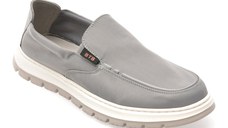 Mocasini BITE THE BULLET gri, HLM003, din material textil