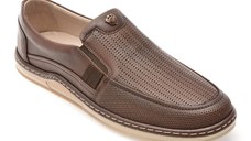 Mocasini BITE THE BULLET maro, NR2204, din piele naturala