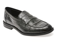 Mocasini BITE THE BULLET negri, 2822, din piele croco - 1