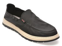 Mocasini BITE THE BULLET negri, HLM003, din material textil - 1