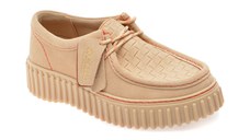 Mocasini CLARKS bej, TORHILL BEE, din piele intoarsa