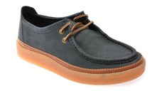Mocasini CLARKS bleumarin, CLARKWOOD MOC, din piele intoarsa