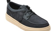 Mocasini CLARKS bleumarin, POLDEN MOC, din piele intoarsa