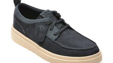 Mocasini CLARKS bleumarin, POLDEN MOC, din piele intoarsa