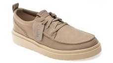 Mocasini CLARKS gri, POLDEN MOC, din material textil